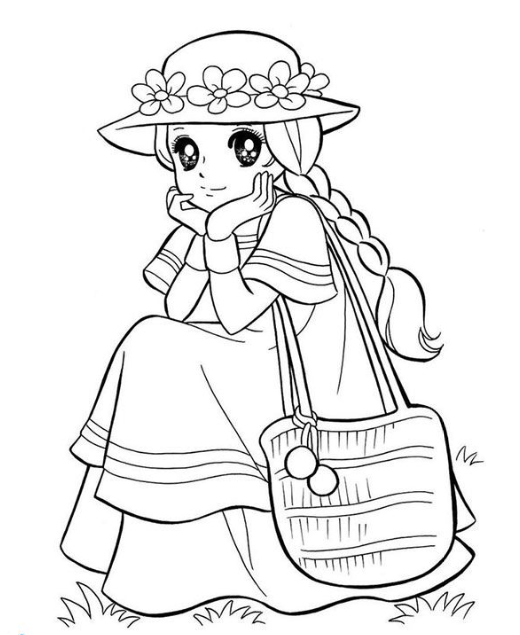 رسومات تلوين للبنات للطباعة 2