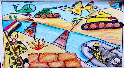 رسومات للاطفال عن حرب اكتوبر 2