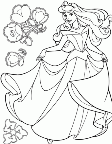 رسومات اميرات ديزني للتلوين 4