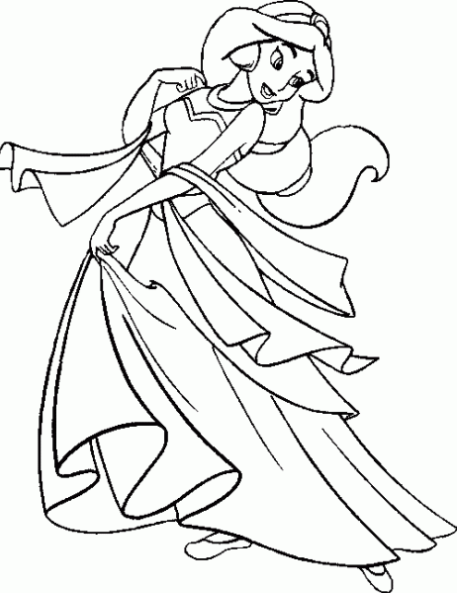رسومات اميرات ديزني للتلوين 3