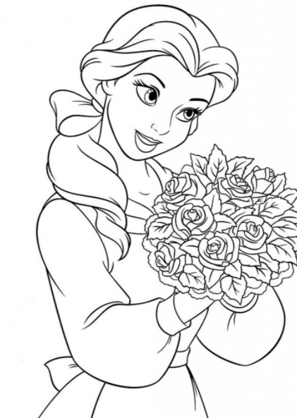 رسومات اميرات ديزني للتلوين 5