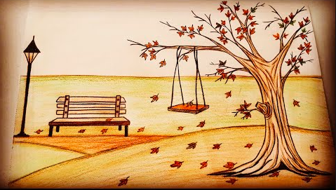 رسومات عن فصل الخريف 4