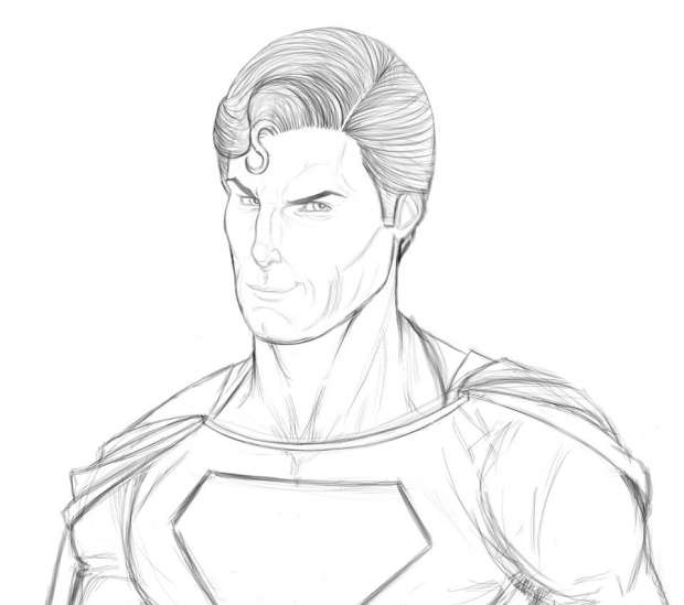 رسومات سوبرمان للتلوين 1