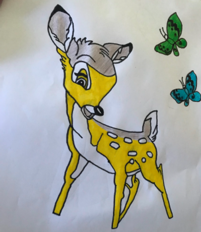 رسم غزال كرتون 3