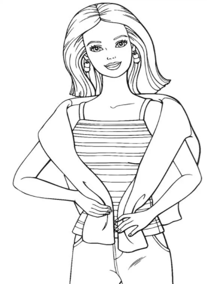 باربي رسومات للتلوين 6