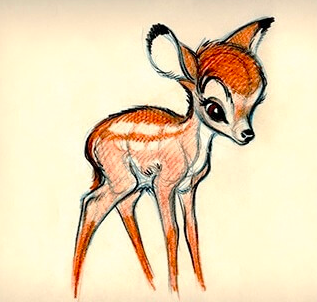 رسم غزال كرتون 2