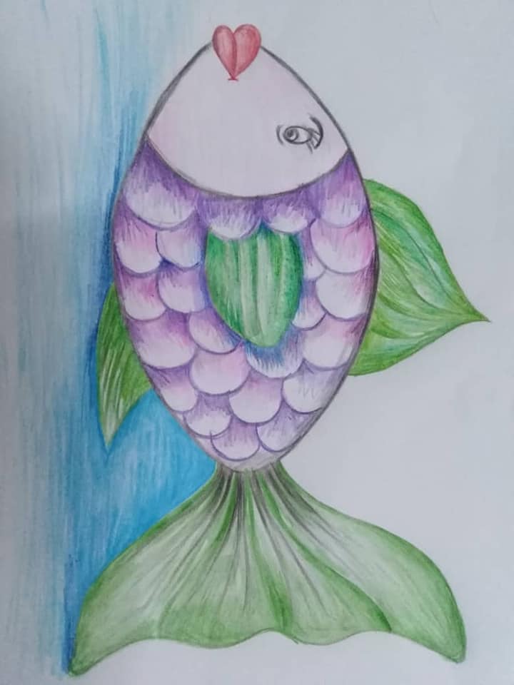 رسم سمكة 3