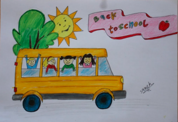 رسم تلاميذ في المدرسة 2