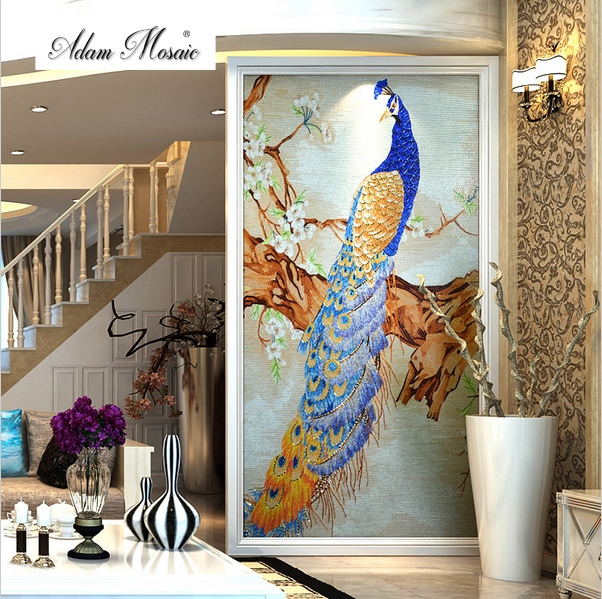 رسم طاووس على الحائط 4