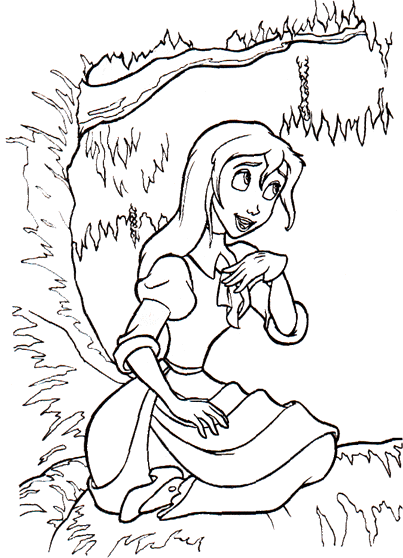 رسومات اميرات للتلوين4