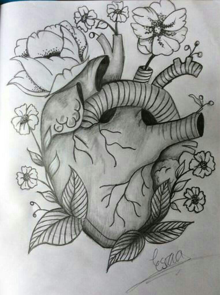 رسومات قلوب بالرصاص 6
