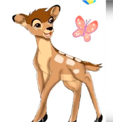رسم غزال كرتون 4
