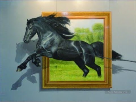 رسم حصان ثلاثي الأبعاد 1