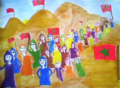 رسومات للتلوين عن المسيرة الخضراء 6