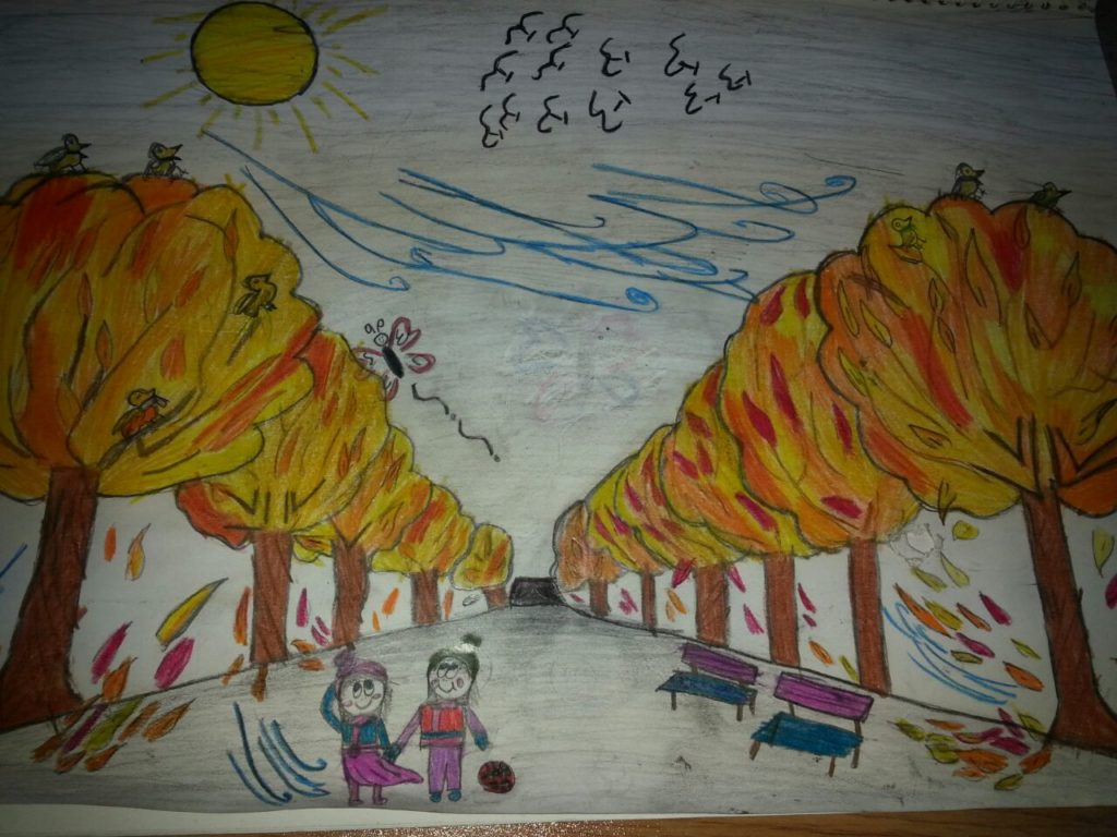 رسومات عن فصل الخريف 6