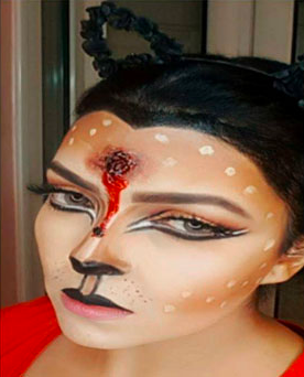 رسم غزال على الوجه 5