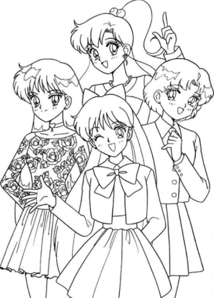 رسومات تلوين انمي للطباعة5