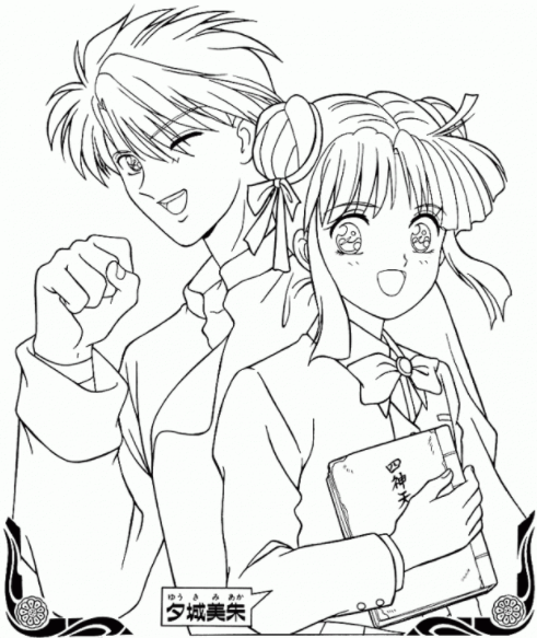 رسومات تلوين انمي للطباعة6