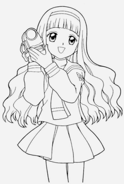 رسومات انمى للتلوين بنات 1