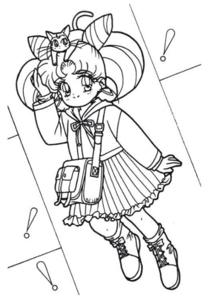 رسومات انمى للتلوين بنات 2