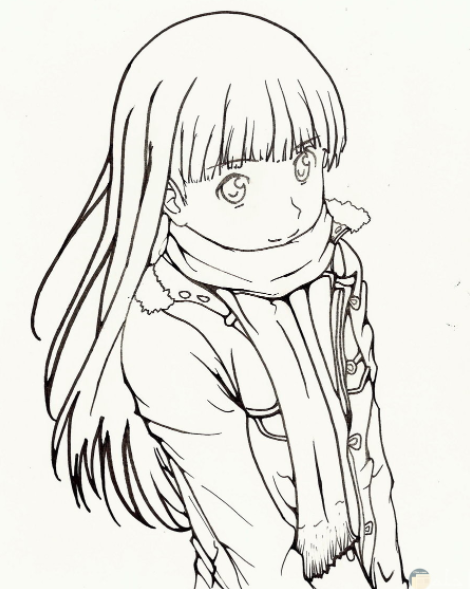 رسومات انمى للتلوين بنات 3