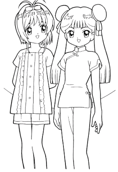 رسومات انمى للتلوين بنات 6