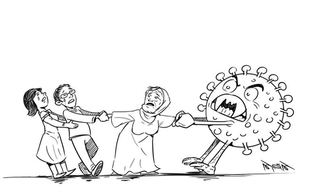 رسومات للتلوين عن فيروس كورونا3
