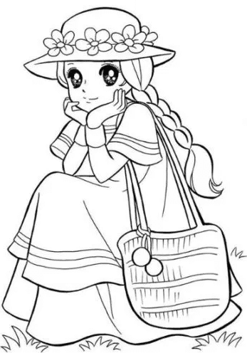 رسومات تلوين بنات2