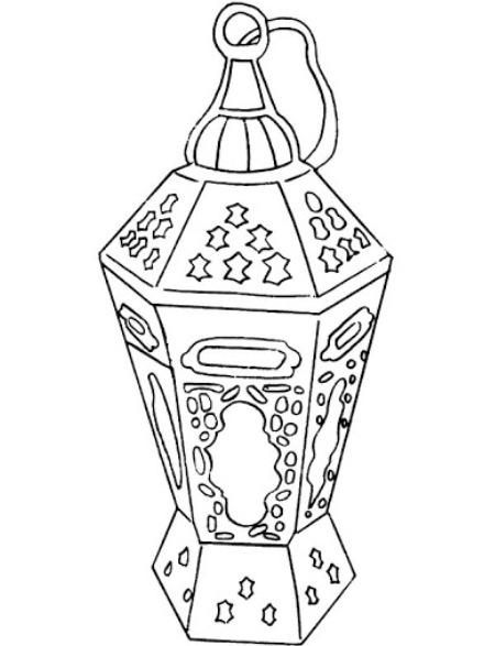 رسومات فانوس رمضان للتلوين 1