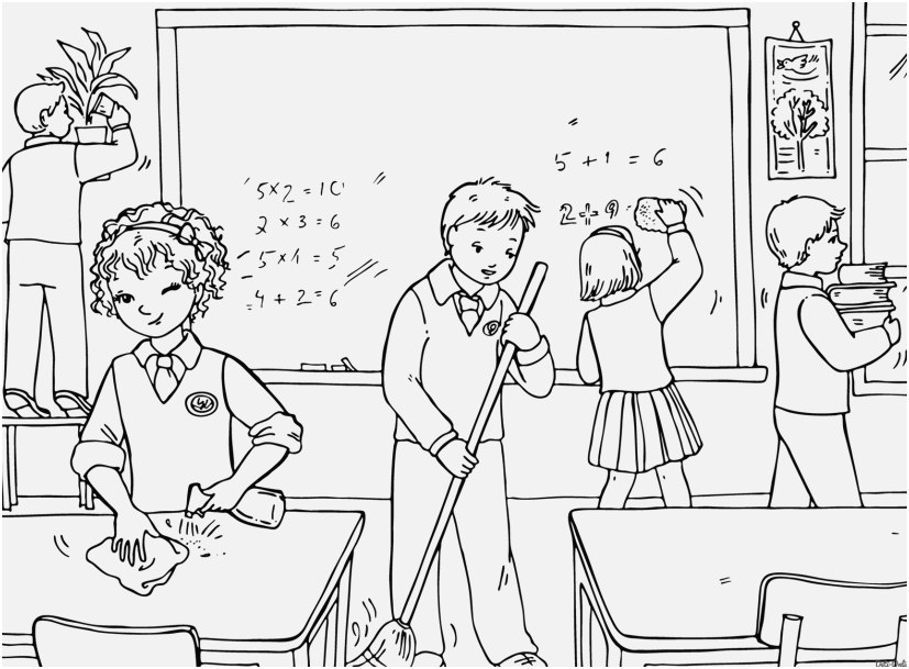 رسومات عن النظافة المدرسية للتلوين 1