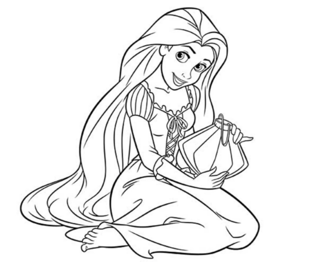 رسومات تلوين ربانزل3