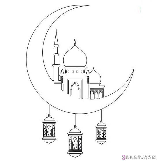 رسومات تلوين رمضان2