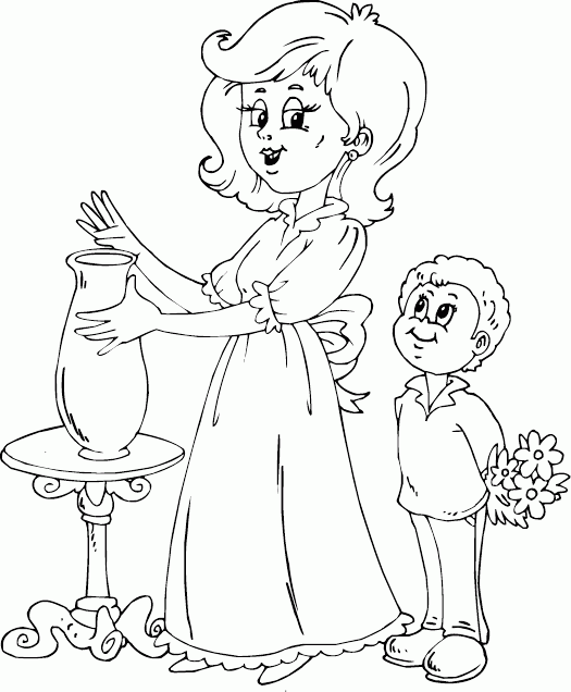 رسومات للتلوين عن دور المراة فى المجتمع4