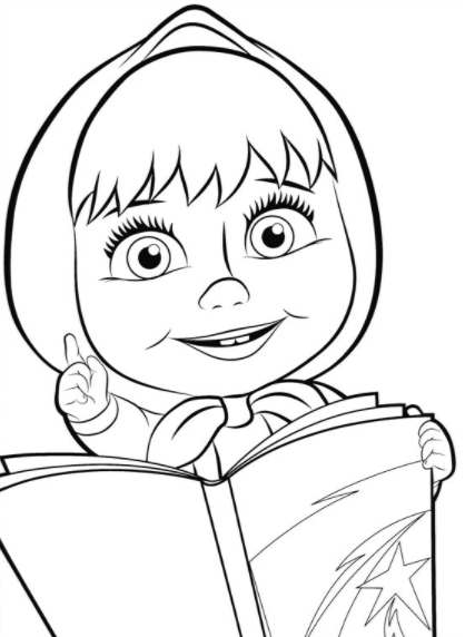 رسومات للتلوين ماشا1