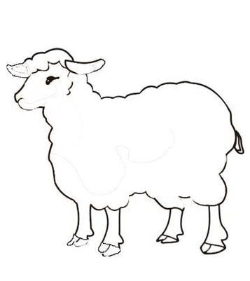 رسومات تلوين خروف العيد2