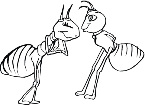 رسومات تلوين نمل6