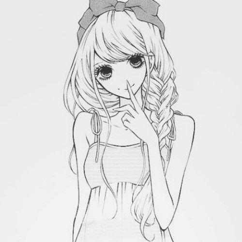 رسومات انمى للتلوين بنات 1