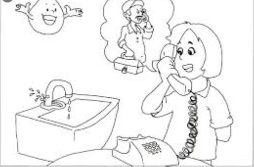 رسومات تلوين عن ترشيد استهلاك الماء3