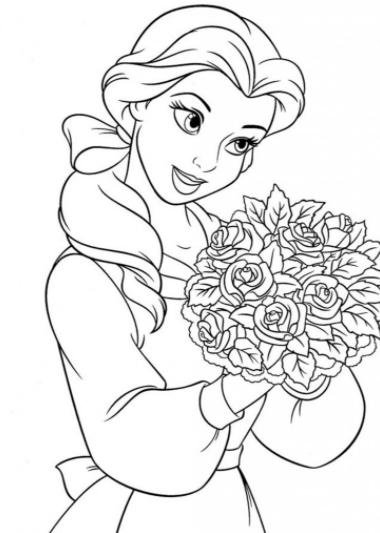 رسومات اميرات ديزني للتلوين 2