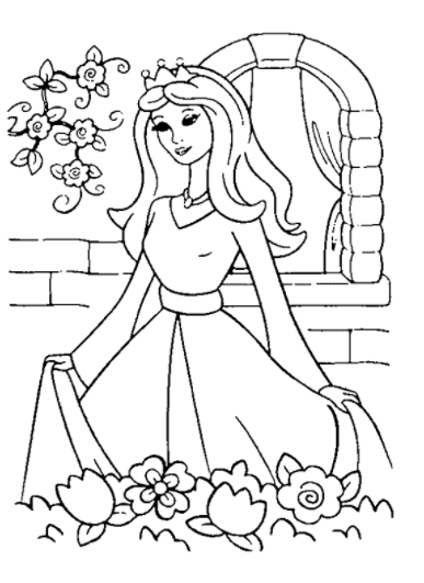 رسومات تلوين للبنات للطباعة 1