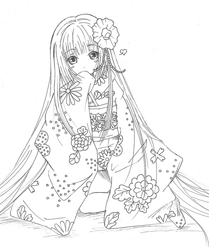 رسومات للتلوين للبنات 1