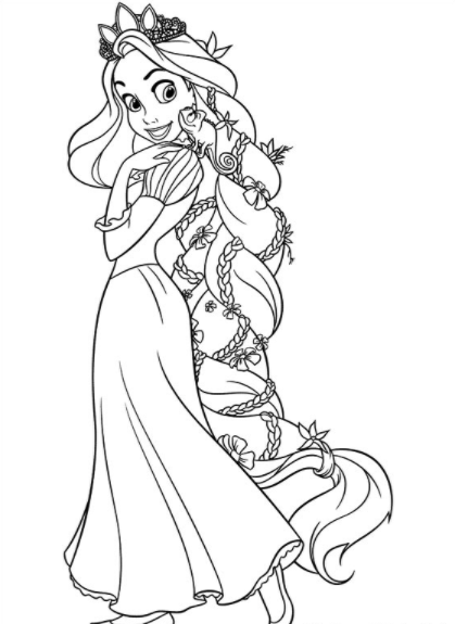 رسومات تلوين ربانزل1