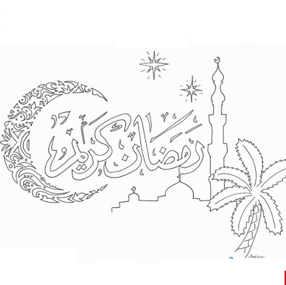 رسومات رمضان للتلوين للأطفال 1