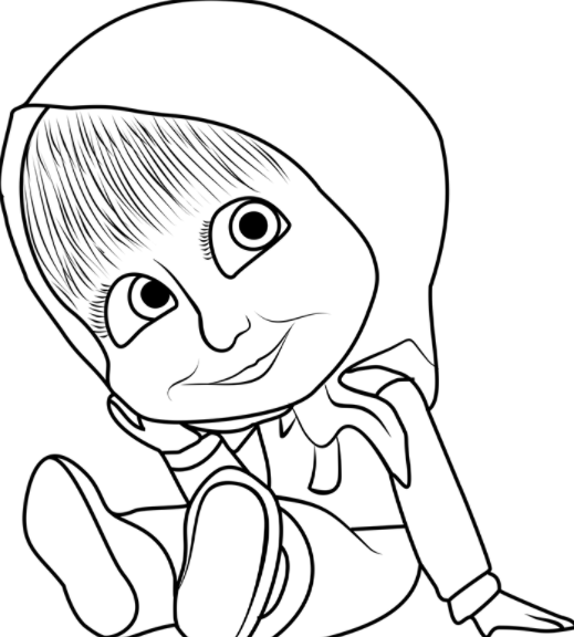 رسومات للتلوين ماشا2