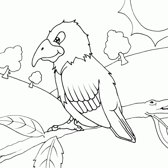 رسومات غراب للتلوين4