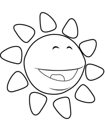 رسومات تلوين شمس3