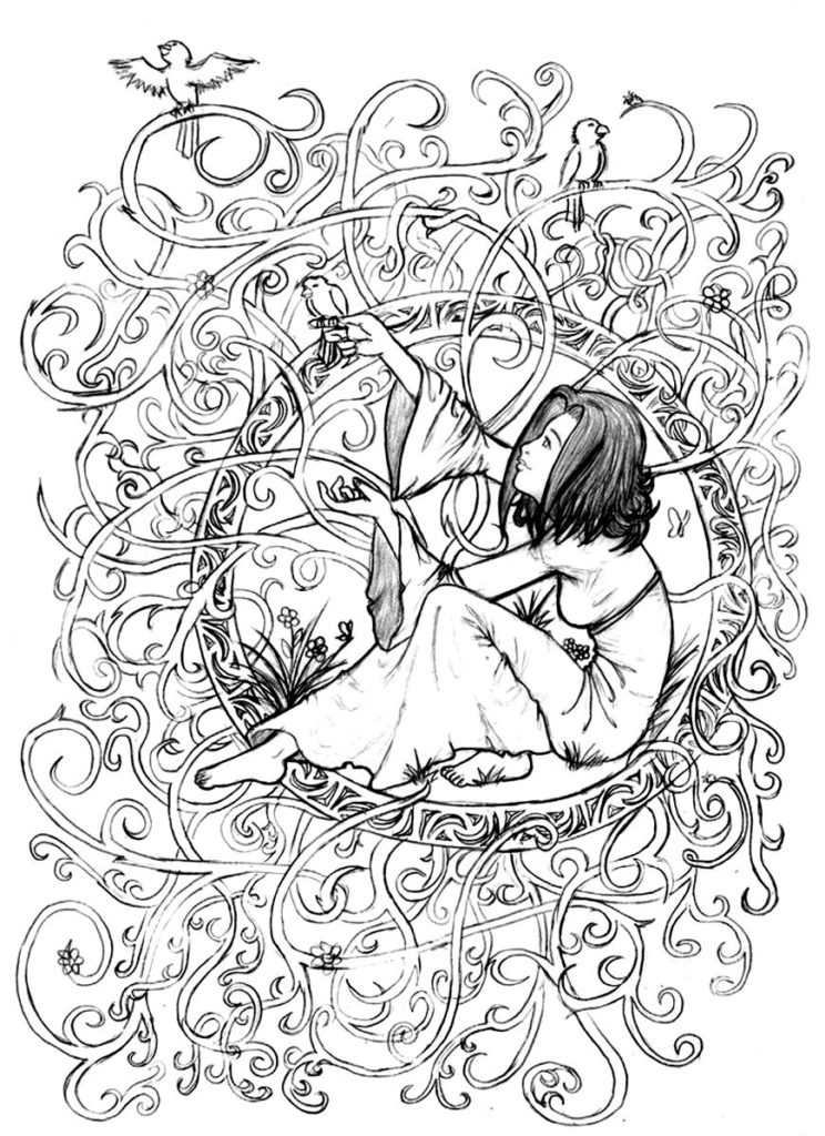 رسومات تلوين بنات كبار2