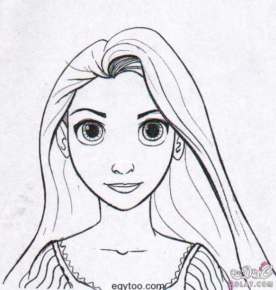 رسومات تلوين ربانزل2