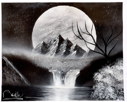 رسم قمر للاطفال 3