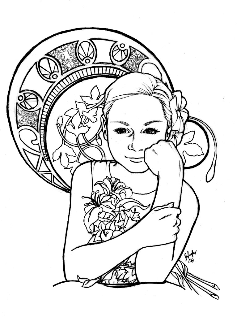 رسومات تلوين بنات كبار3